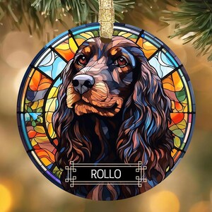 Personalized Field Spaniel Mosaic Christmas Ornament, Custom Field Spaniel Ornament, Personalized Dog Breed Gifts, Field Spaniel Art