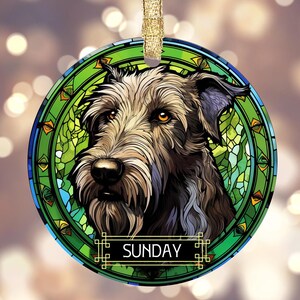 Personalized Irish Wolfhound Mosaic Christmas Ornament, Custom Irish Wolfhound Ornament, Personalized Irish Wolfhound Dog Breed Gifts