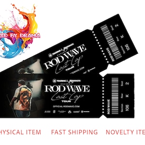 Rod Wave Last Lap Tour Konzertkarte - Neuheit - Schneller Versand! - Physisches Produkt