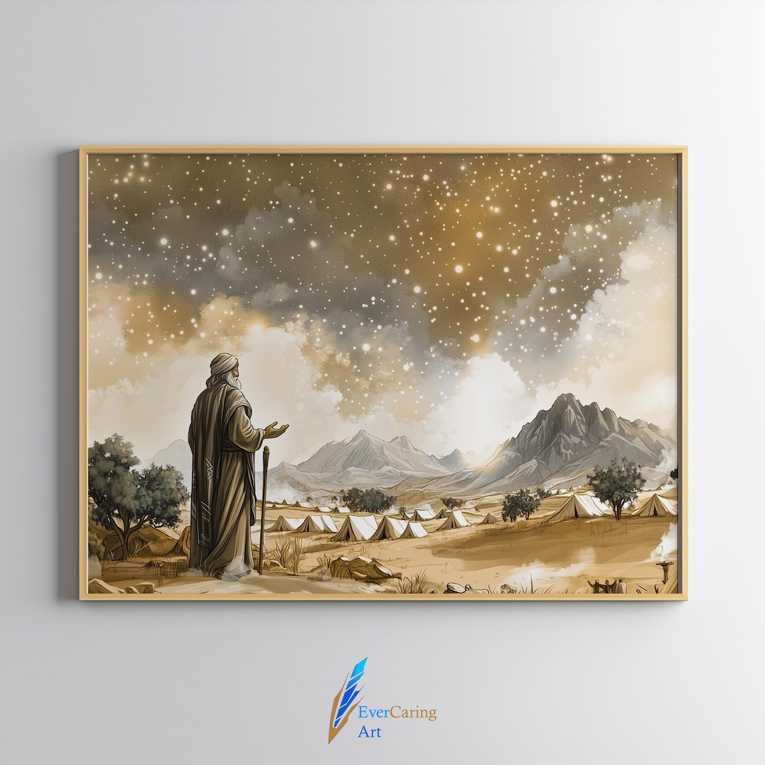 God's Promise to Abraham, Genesis 15:5, Father of Nations, Bible Story ...