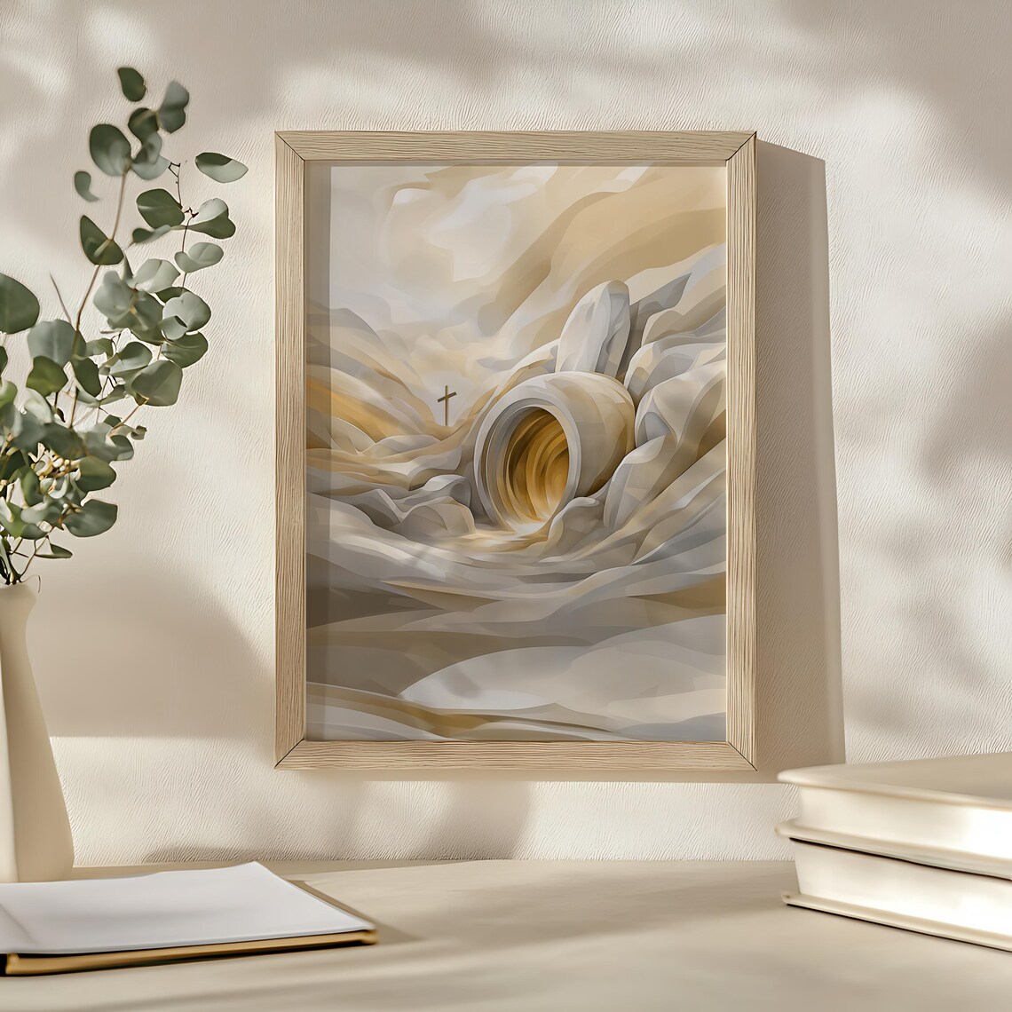 Hope Art, He is Risen, the Tomb is Empty, Easter Gift, Jesus Painting ...