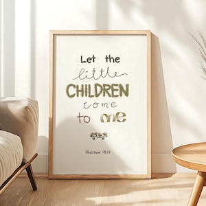 Matteo 19:14, Lasciate che i bambini vengano a me, Versetti della Bibbia per bambini, Gesù ama i bambini Arte, Scritture per bambini stampabili