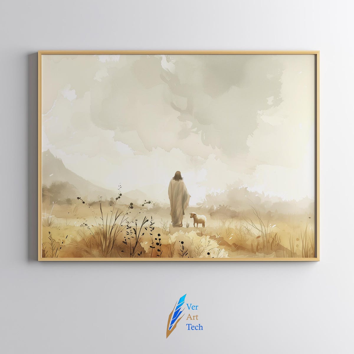 Jesus and the Lamb, Jesus Leaves the 99, LDS Painting, Jesus Christ Water Color, Bible Verse Wall Art, Jesus Poster, Digital Download - Etsy