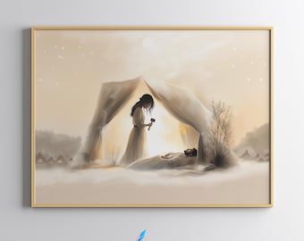 Jaël réalise la prophétie de Deborah, femmes de la Bible femmes de Dieu, Ancien Testament, femmes bibliques, illustration de versets de la Bible, téléchargement numérique