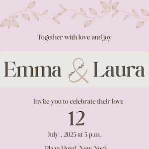 Plantilla de menú de boda elegante / Tarjeta de menú digital minimalista / Menú de cena de recepción imprimible / Descarga instantánea