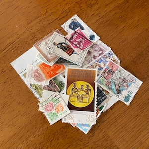 25 - Antique Stamps - Stamps From Around The World - Canceled Stamps - Journaling Supplies - Vintage Ephemera - Vintage USED Stamps