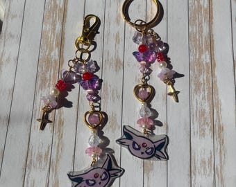 Espeon charm keychain