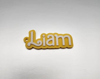 Liam keychain for gift digital STL file 3d print file format custom keyring layered name gift 3d printing print custom keychain