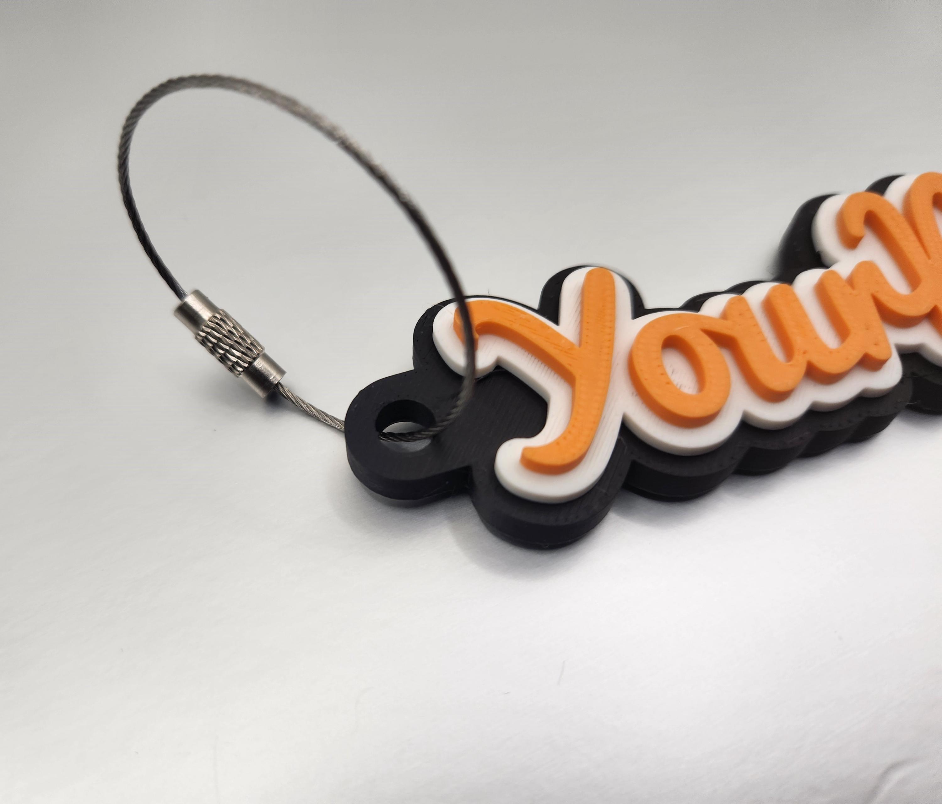 3d Printed Name Customisable Keychain Custom Keyring for Gift Custom ...