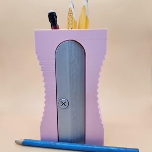 Large Pencil Sharpener - Pen and Pencil Holder Organizer Pink, Desk Organiser, Classroom Decor, Art Class Supplies, Teacher, Student Gift