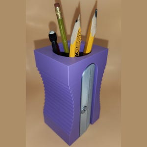Giant Pencil Sharpener Pen and Pencil Holder, Desk Organiser, Classroom Decor, Art Class Supplies, Teacher, Student, Back to School Gift