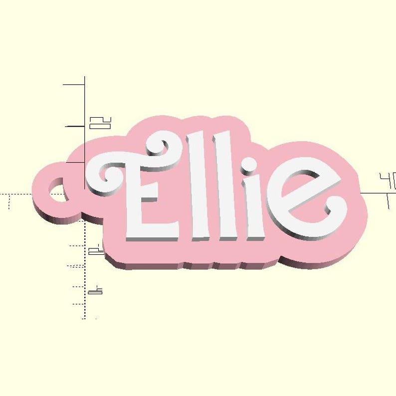 Ellie Keychain for Gift Digital STL File 3d Print File Format Custom ...