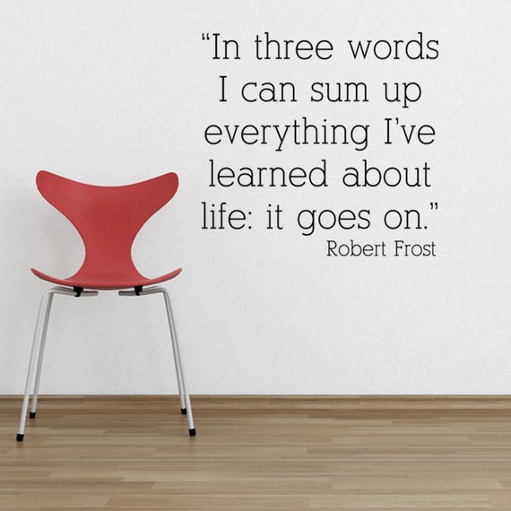 Das Leben Geht Weiter Zitat Von Robert Frost Vinyl Aufkleber Etsy
