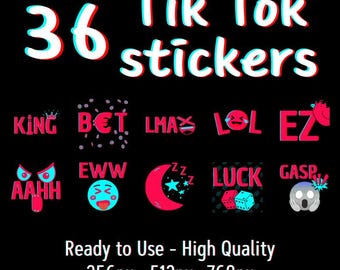 Stickers de TikTok: 36 divertidos emojis para creadores de contenido (descarga digital)