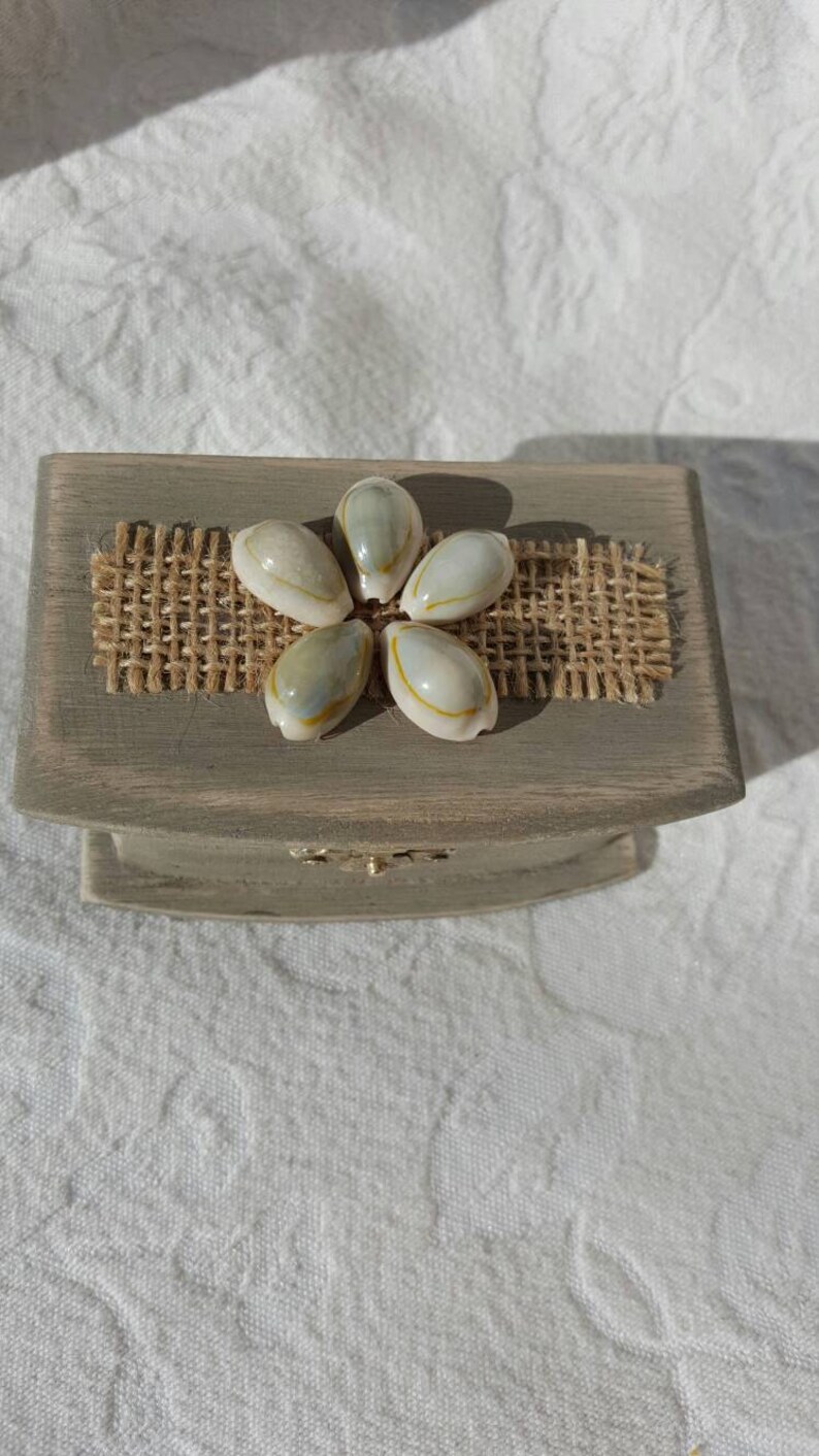 Bohemian wedding Ring Box Rustic Beach Boho Wedding Ring pillow Alternative trinket or memory box Proposal Engagement Ring Box