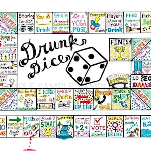 Drunk Dice. Party Drinking Board Game!