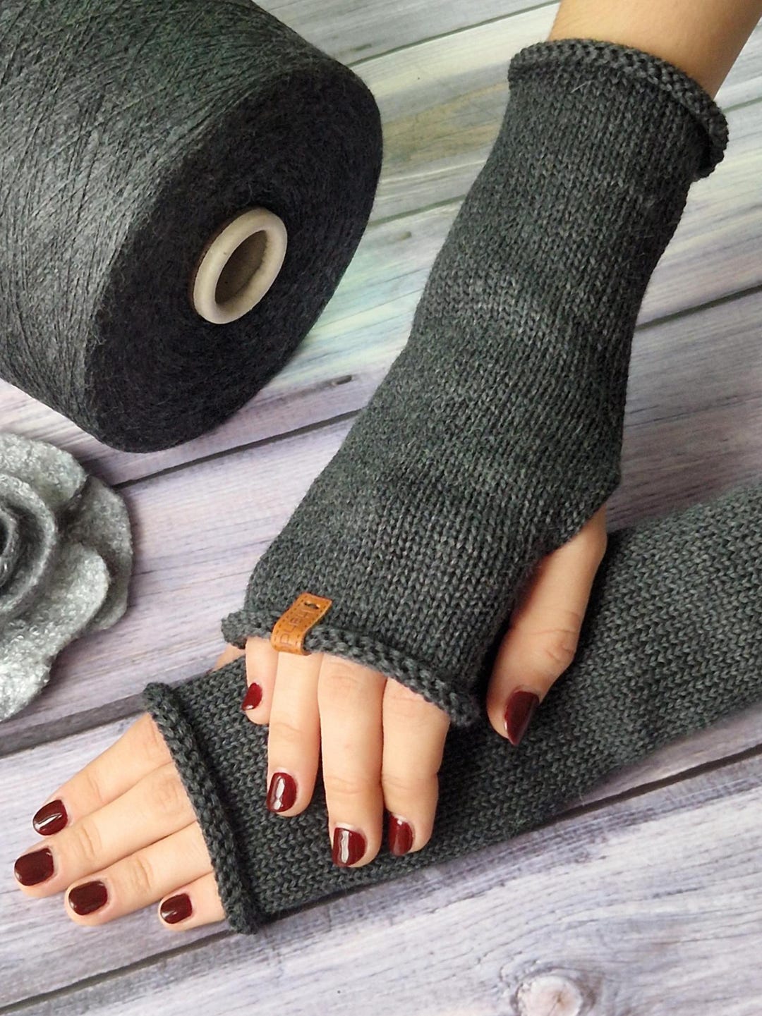 Wool Arm Rests Merino Wool Wrist Warmers, 3 Sizes, Arm Warmers With Thumb Holes for ...