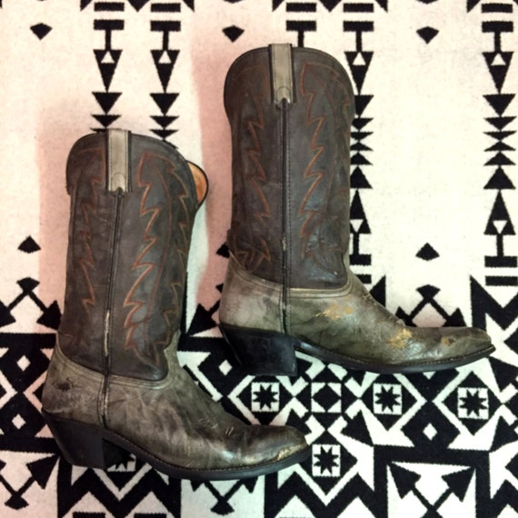 Vintage Cowboy Boots Mens Cowboy Boots Size 10 D B