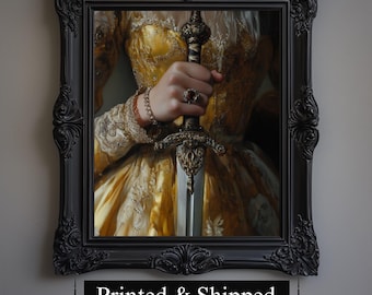 Póster de retrato de mujer victoriana, impresión artística de pared de Dark Academia