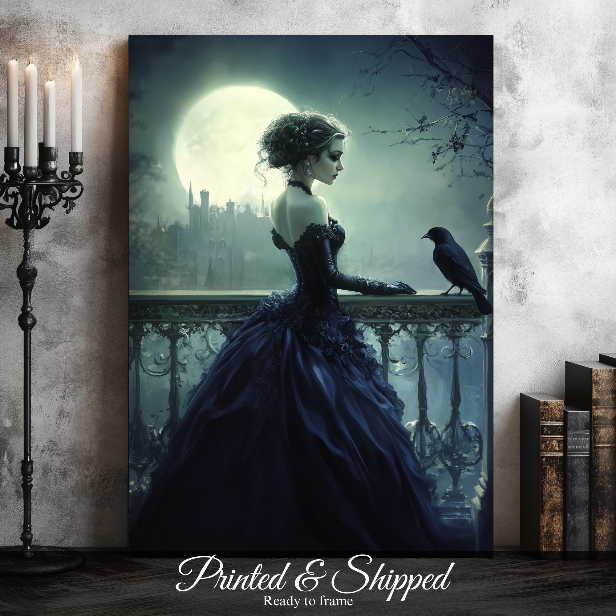 Princess Raven Gothic Princess Raven Art Print, Dark Academia Decor - Etsy