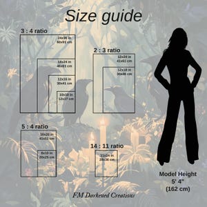 Sizes Guide: Clear chart with print ratios to fit all frame types and room layouts.