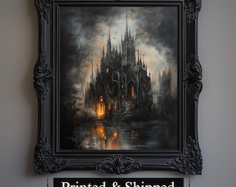 Gothic Castle Art Print | Victorian Vampire Home Decor