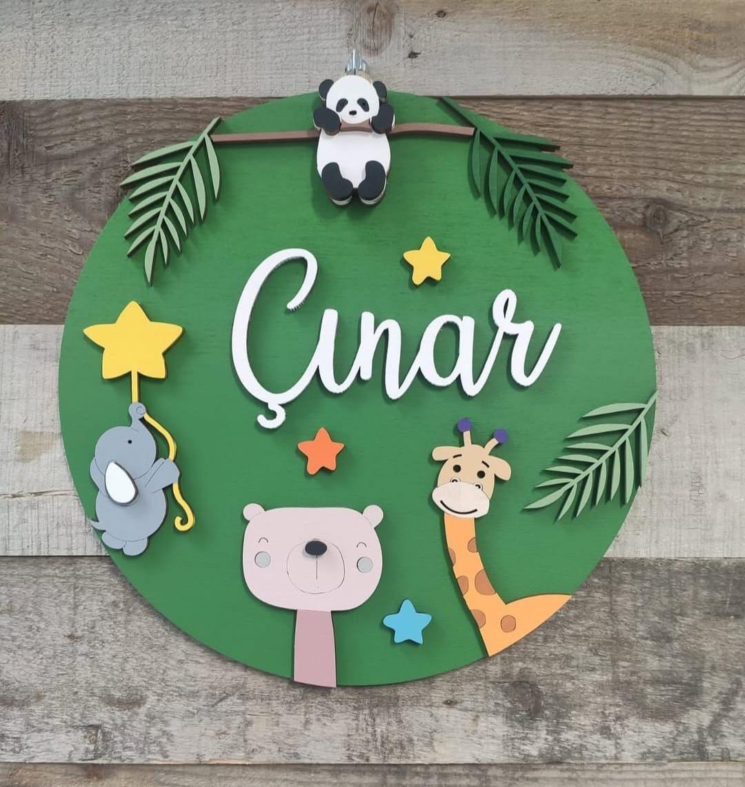Personalized Wooden Name Sign - Custom Baby Room Door Plaque - Handmade ...