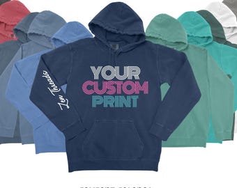 Custom Comfort Colors Pullover Unisex Hoodie: Personalized Photo Art sweatshirt Style 1567