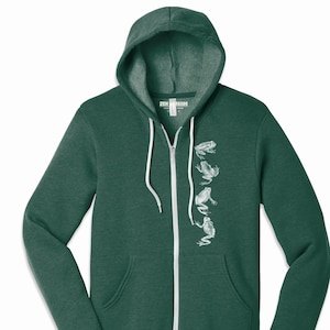 Frog Zip up Hoodie Etsy