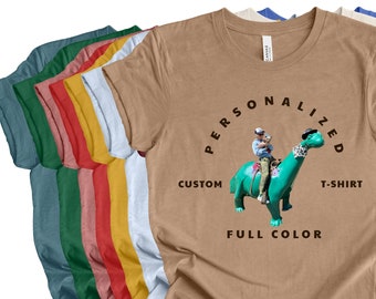 CUSTOM PRINT Any Art Design Logo Full Color unisex mens women's t-shirt color eco tee personalized my photo team business mascot tee party
