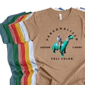 Bella Canvas CUSTOM PRINT Art Design Logo Full Color unisex mens women's t-shirt color eco tee personalized my photo team business tee party