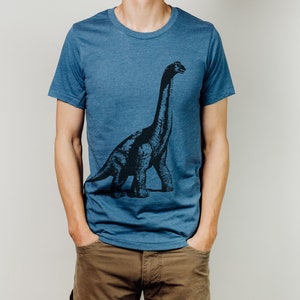 DINOSAUR Vintage Soft Unisex Bella Canvas T-Shirt mens women's Zen Threads custom color printed tee brontosaurus birthday paleontology gift