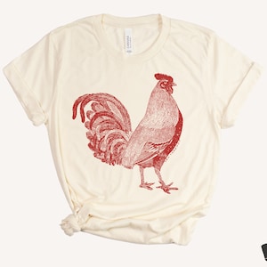 The Urban ROOSTER Unisex T-Shirt Bella Canvas mens women zen threads printed printed tee hen bird farming farmer garden henhouse gift funny Heather Natural