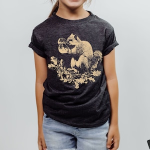 Youth BOXING SQUIRREL Bella Canvas Premium vintage soft Tee T-Shirt Fine Jersey T-Shirt (+Colors) Zen Threads kids boxer nature lover art