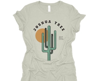 JOSHUA TREE Womens Boyfriend Tee National Park relaxed T-shirt Zen Threads Bella Canvas California desert hiking camping nature cactus gift