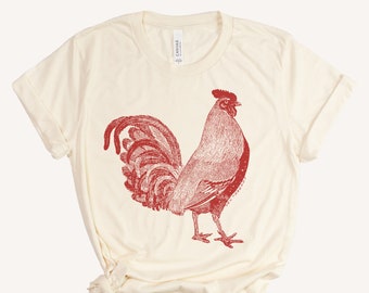 The Urban ROOSTER Unisex T-Shirt Bella Canvas mens women zen threads printed printed tee hen bird farming farmer garden henhouse gift funny