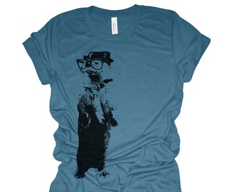 Smart Otter T-Shirt: Unisex Bella Canvas Tee, Custom Color Print