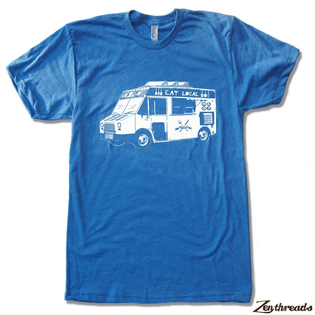 Mens FOOD TRUCK taco truck T Shirt hand screen printed custom Etsy