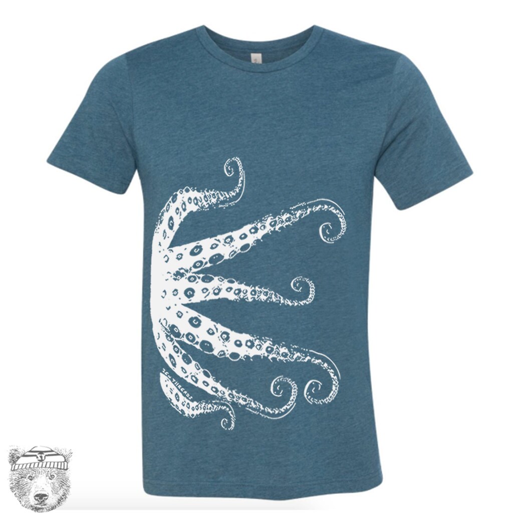 Mens OCTOPUS t shirt s m l xl xxl Color Options Zen Etsy