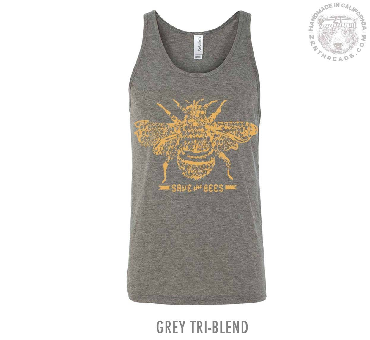 Unisex SAVE the BEES Tri Blend Tank hand Screen Printed Xs S | Etsy