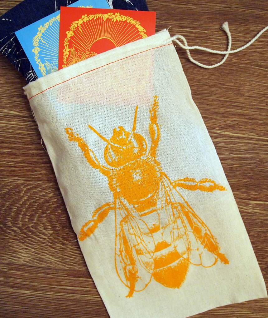 GIFT BAG 8 X 11 Honey Bee Cotton Eco Reusable Etsy