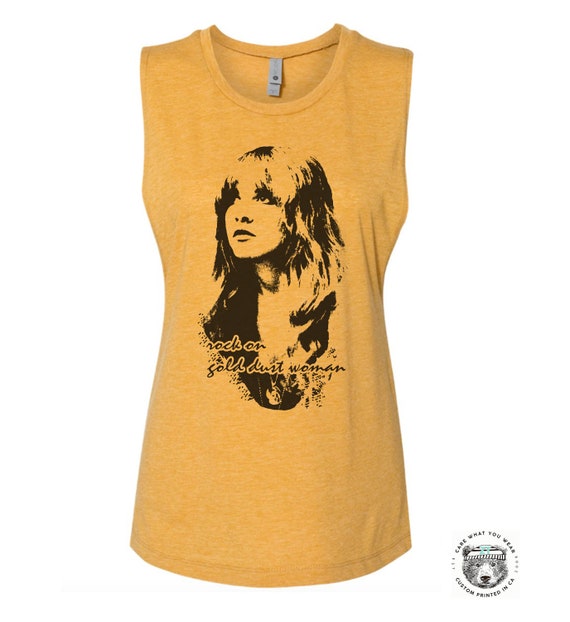 Gold dust woman t shirt cheap