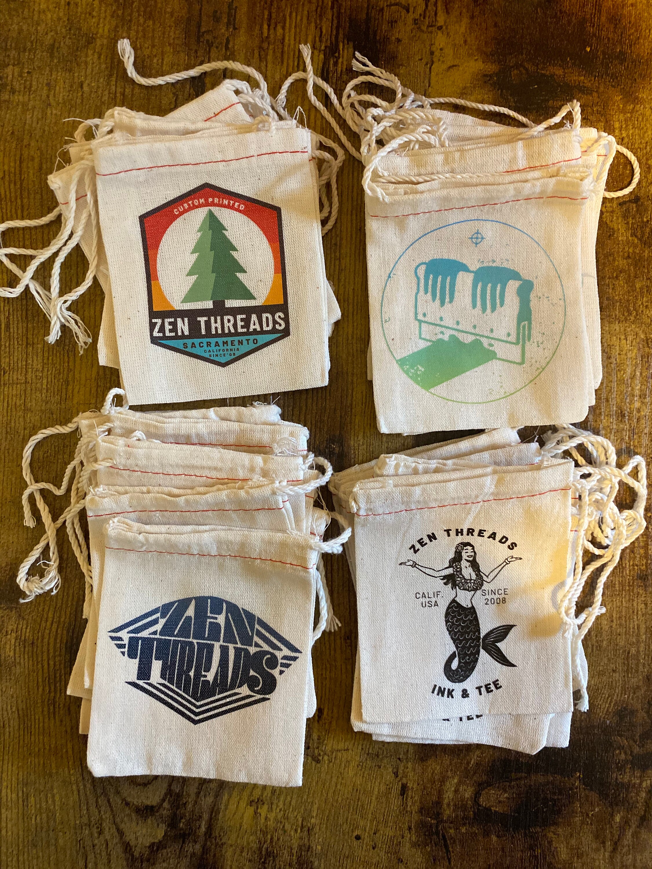 Your Custom Logo GIFT BAGS Bulk Printed Small Natural Cotton Etsy