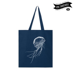 JELLYFISH Eco-Friendly Market Tote Bag sea life beach market shopping book ocean handle bag (Ships FREE!)