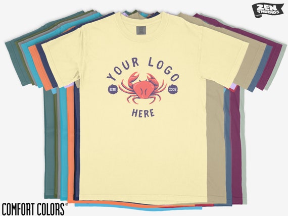 Custom Comfort Colors T-Shirt: Full Color Logo, Personalized Design