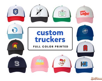 Custom Printed Trucker Hat: Old School Foam Mesh, Your Logo