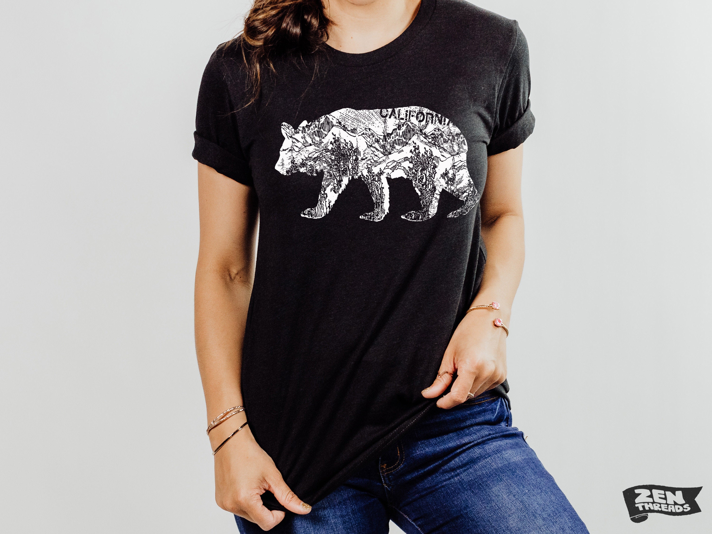 California Vintage T-Shirt Bear State Cali Pride Souvenir Shirts