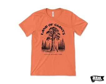 Land of Giants Sequoia National Park T-Shirt: Unisex Bella Canvas Hiking Tee