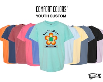 Custom Comfort Colors Youth T-Shirt: Personalized Design - Any Logo or Art