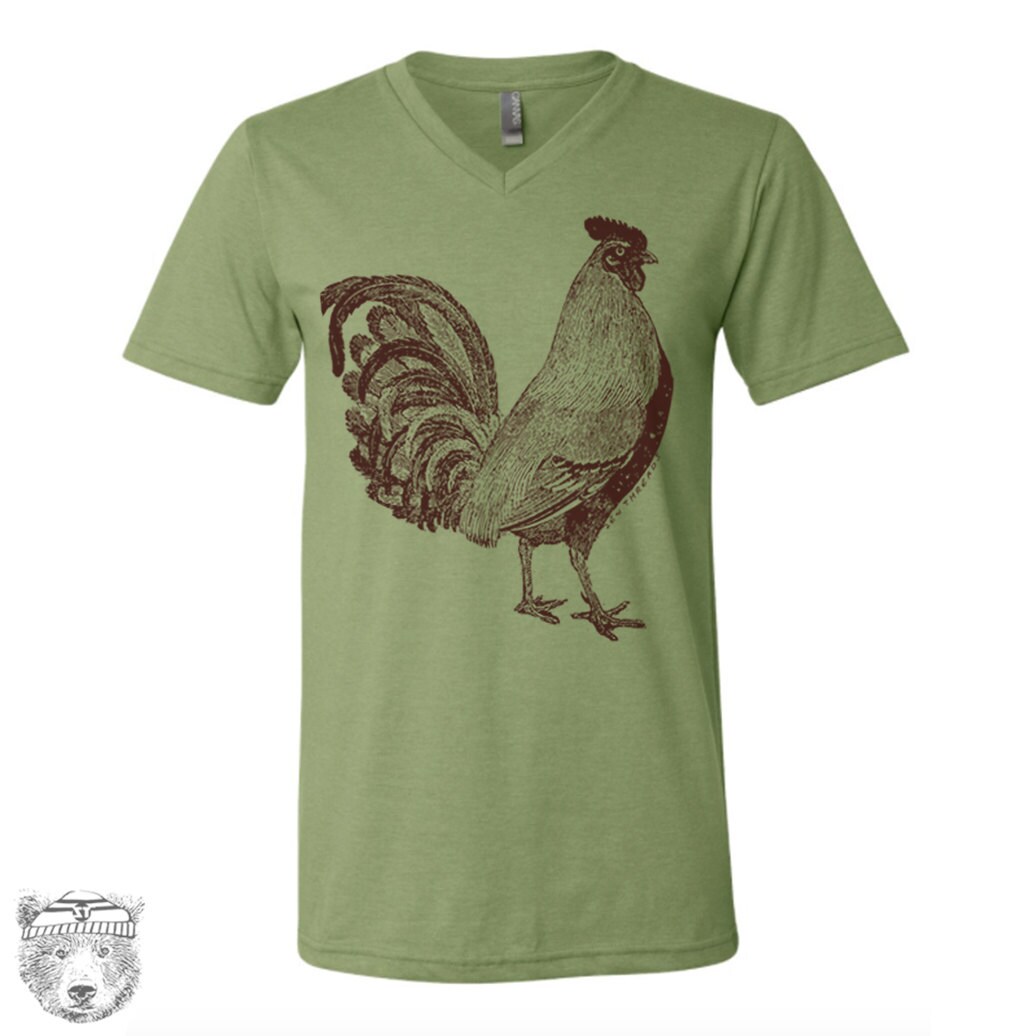 rooster button down shirt